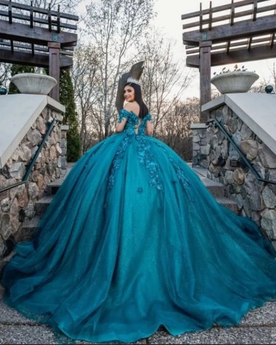 Princess Quinceanera Dresses Lace Applique Sweet 16 Dress Long Sleeves vestidos de 15 Ball Gown Prom Gowns fg4216 - Image 3