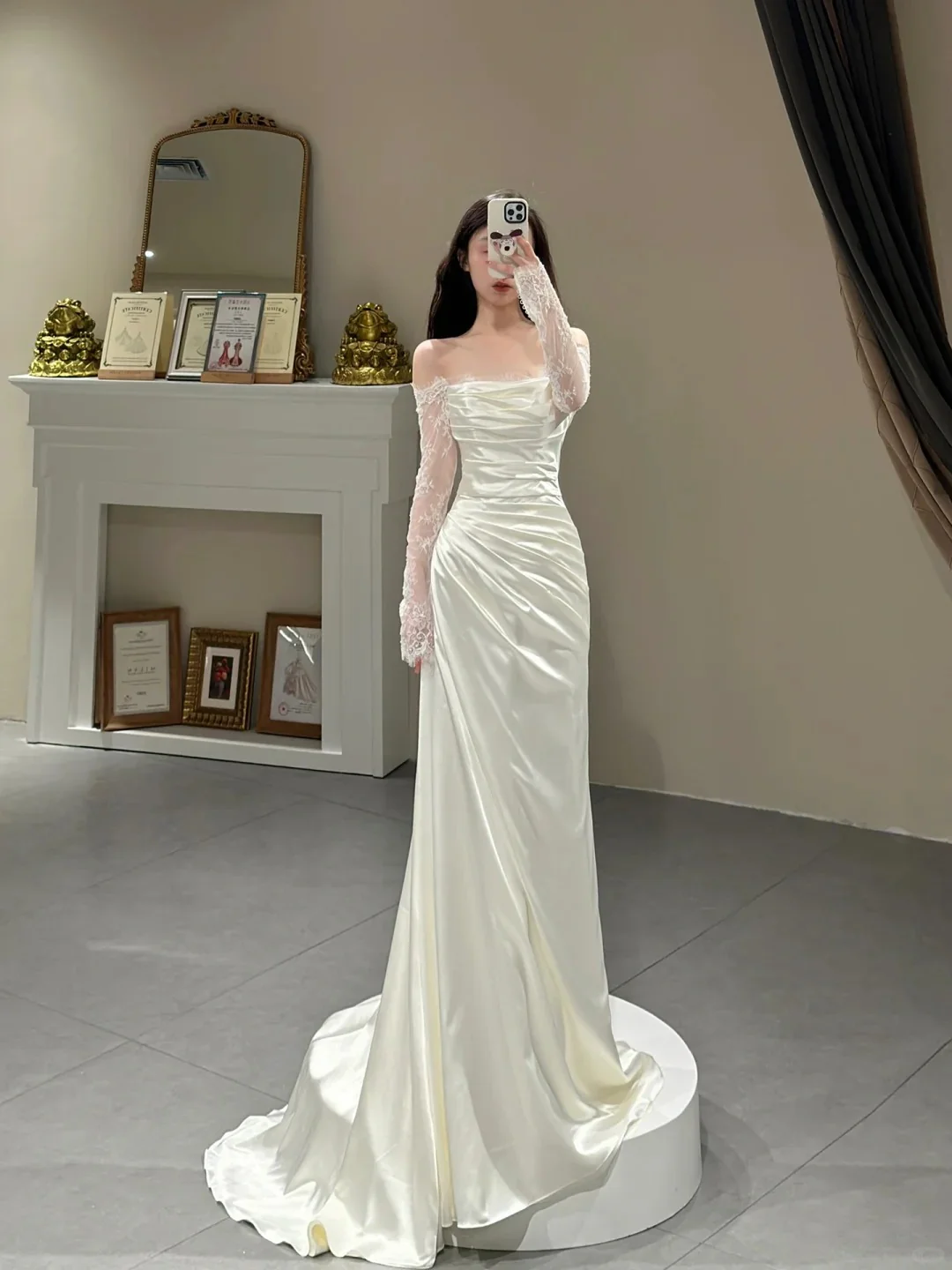 Princess Simple Dress, Ivory Prom Dress, Evening Dress, Feminine Party Dress, Wedding Dress fg3996 - Image 2