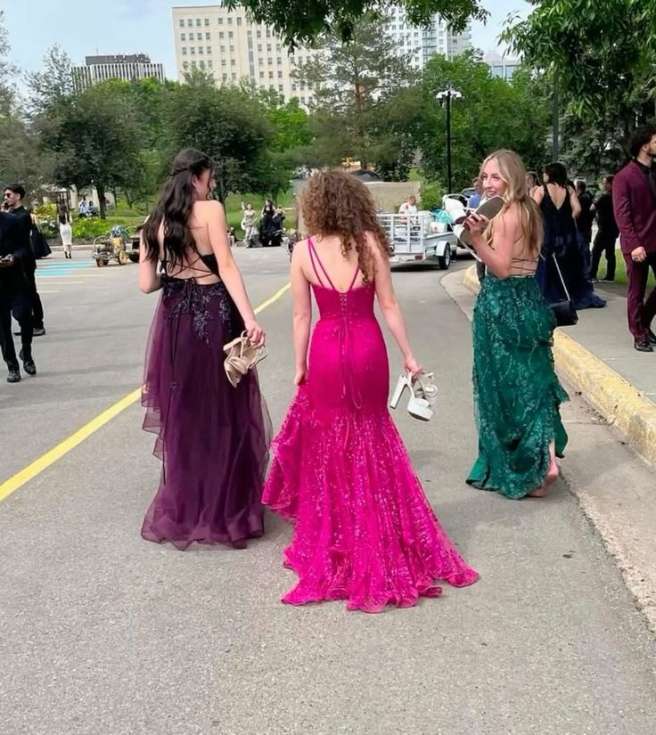 Sexy Mermaid Hot Pink Prom Dress New Arrive Long Party Dress Evening Dress fg7966 - Image 3