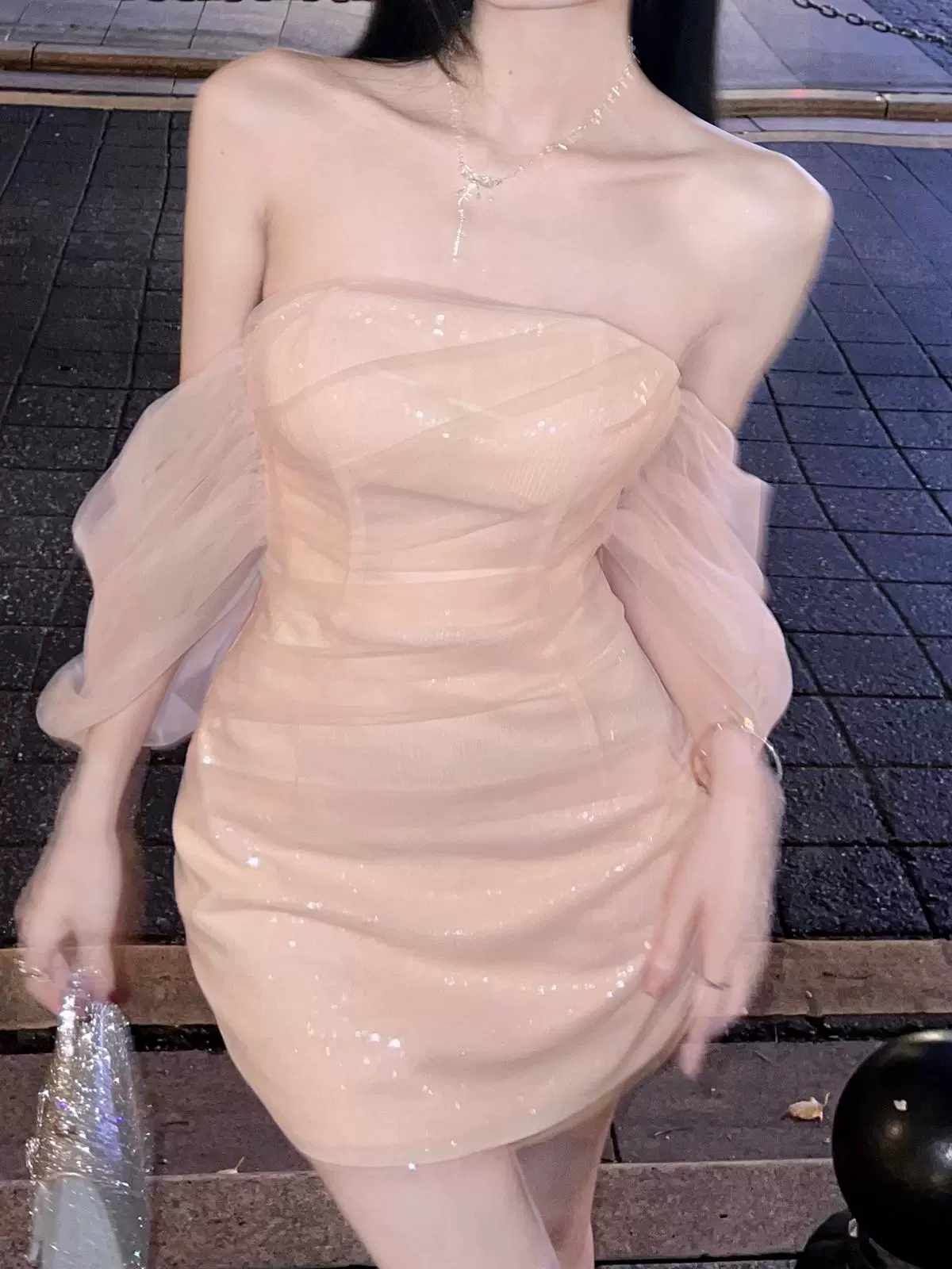 Sexy Off Shoulder Shinny Short Evening Dress Cocktail Dresses Short Birthday Party Dress   fg7888 - Image 4