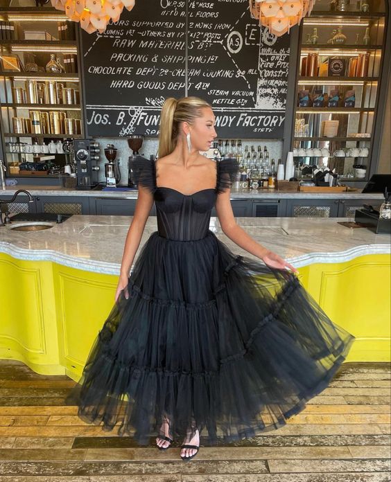 Black Prom Dress, Evening Gown fg3180 - Image 2