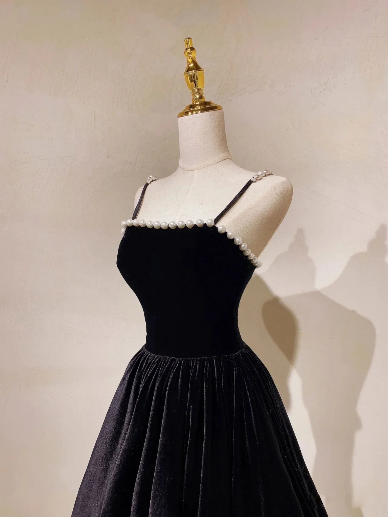 Simple black long prom dress, black evening dress     fg2937 - Image 3