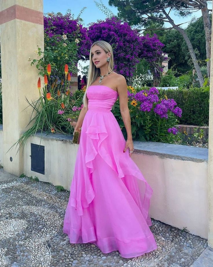 simple pink prom dress,modest evening dresses      fg1002 - Image 5