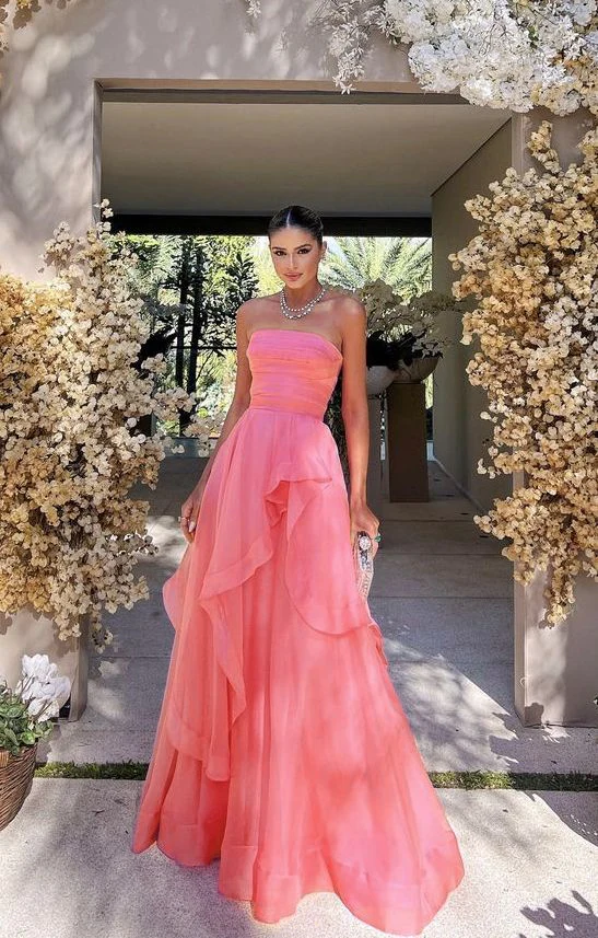 simple pink prom dress,modest evening dresses      fg1002 - Image 8