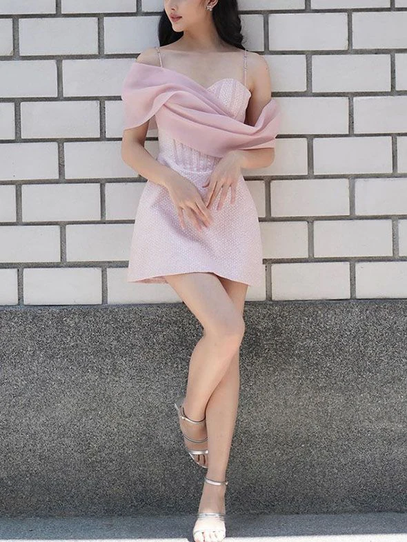 Sparkly Draped Off The Shoulder Mesh Tulle Bustier Bodice Bodycon Dress short prom dress. Elegant Dresses,Party Gown    fg2808 - Image 3