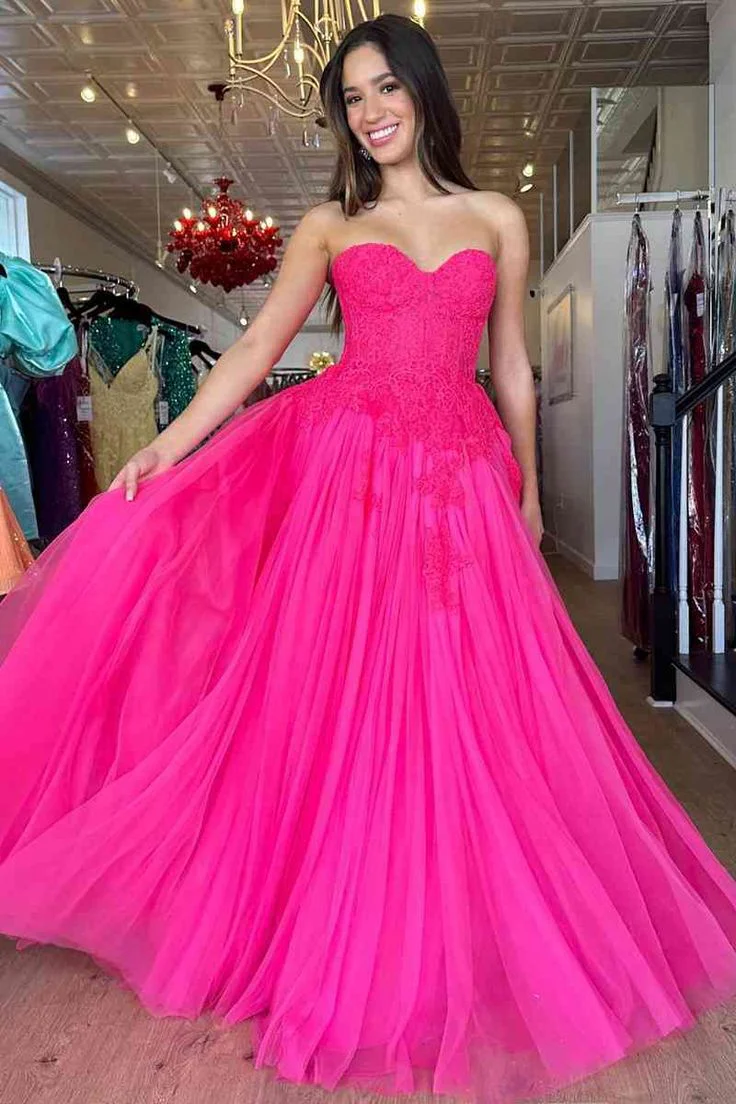 Sweetheart A-Line Long Party Dress with Appliques fg4578 - Image 2