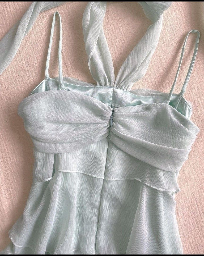Tiered Ruched Chiffon Vintage Dress Short Homecoming Dress,Sexy Party Dress       fg5581 - Image 2