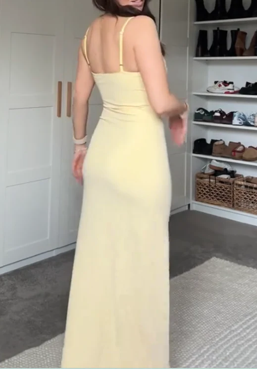 Yellow Fashion Long Prom Dress Evening Party Dresses fg7739 - Image 5