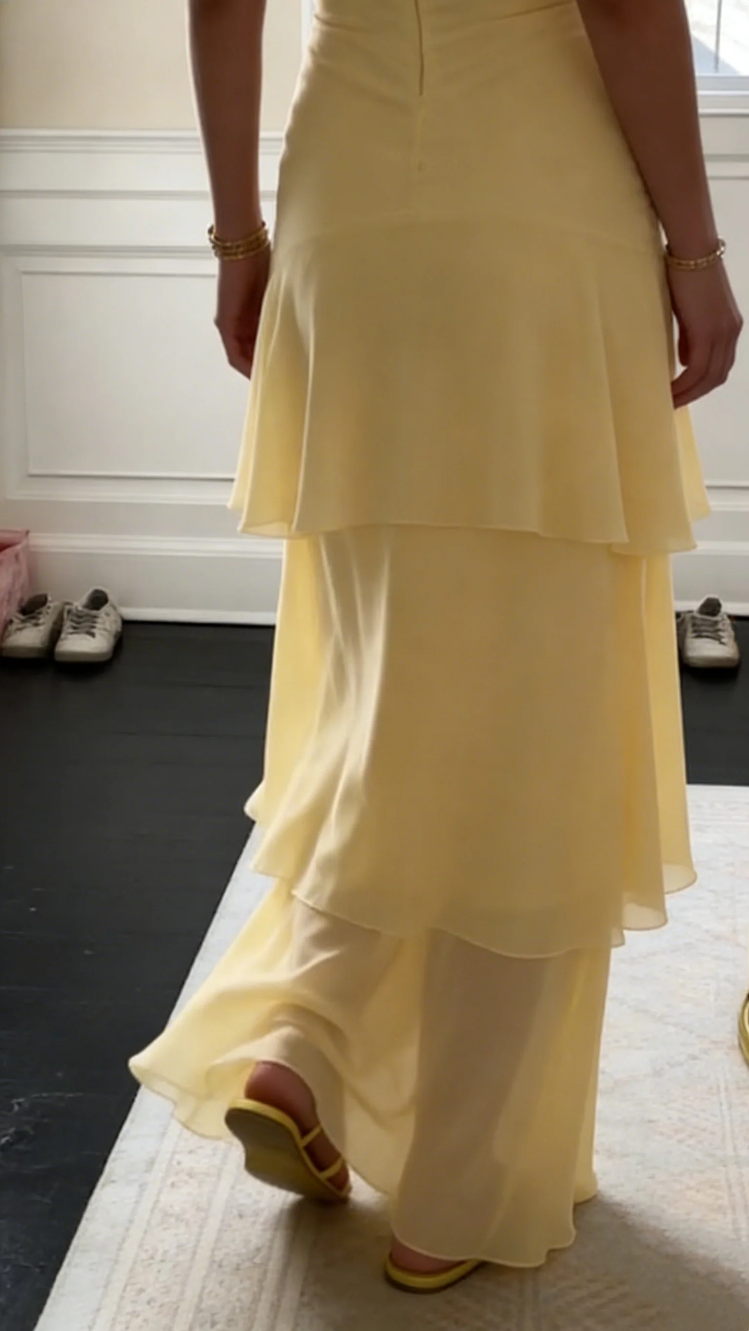 Yellow Fashion Long Prom Dress Evening Party Dresses fg7739 - Image 7