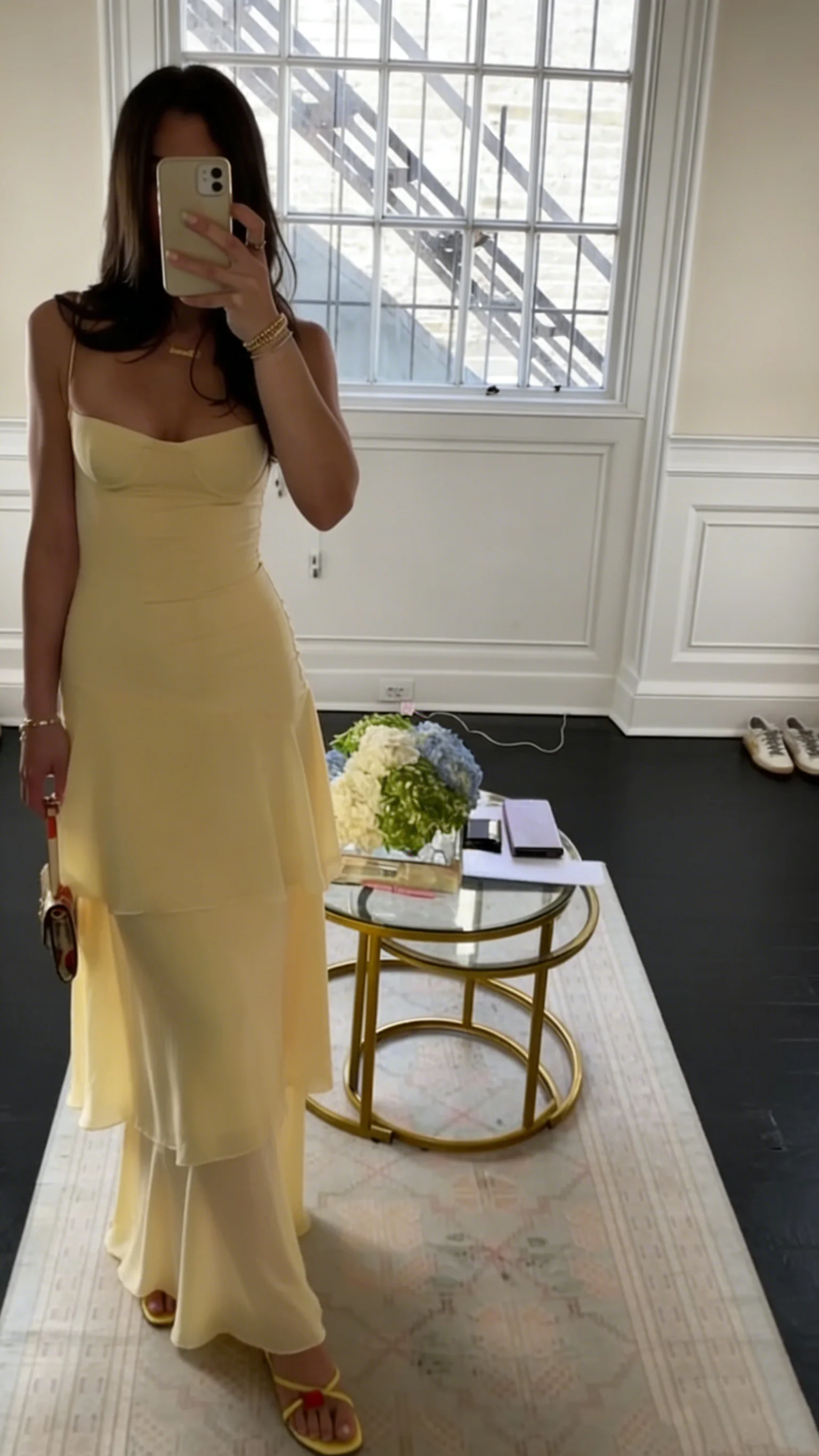 Yellow Fashion Long Prom Dress Evening Party Dresses fg7739 - Image 9